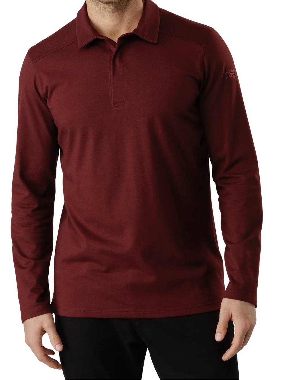Arc'tery Captive Cotton Blend Long Sleeve Moisture Wicking Polo Shirt Sz M